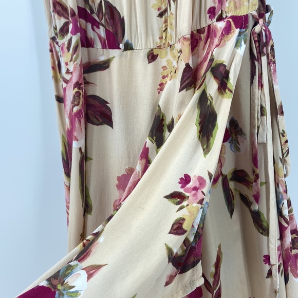 Band of Gypsies long floral faux wrap dress boho medium - Picture 8 of 15